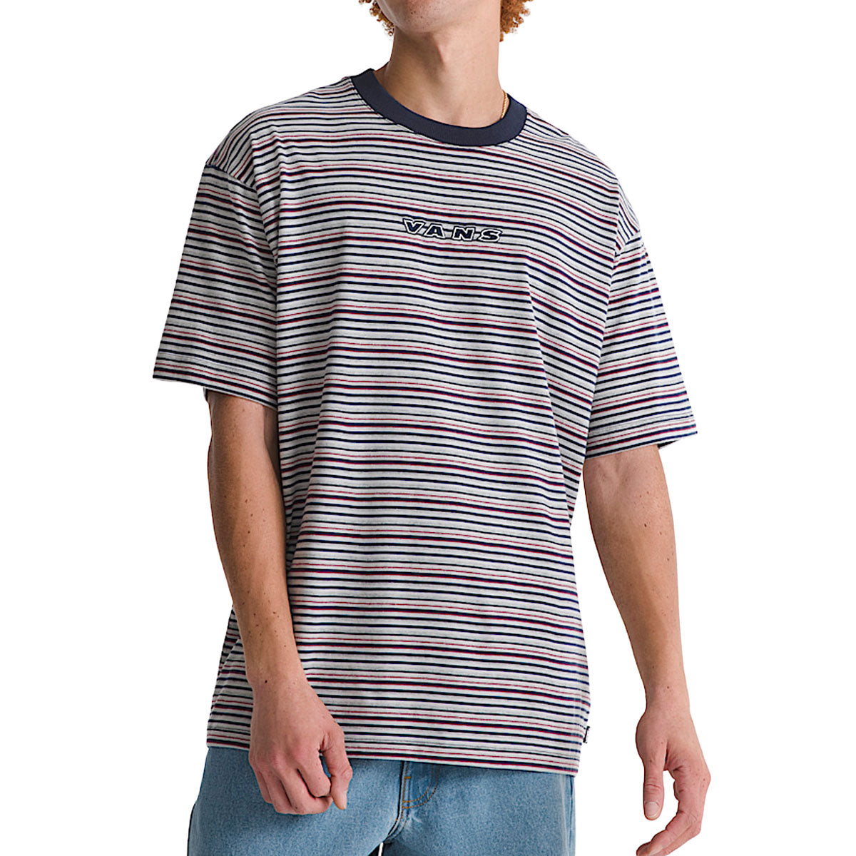 Vans Cameron Stripe T-Shirt - Parisian Night/Cement Heather image 2