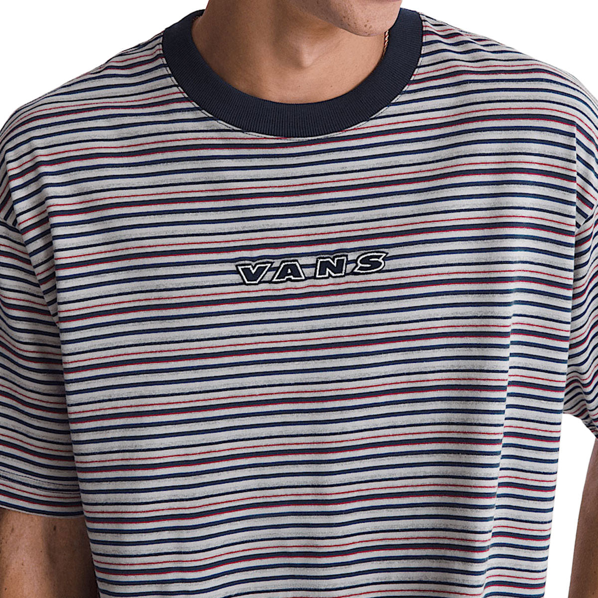 Vans Cameron Stripe T-Shirt - Parisian Night/Cement Heather image 4