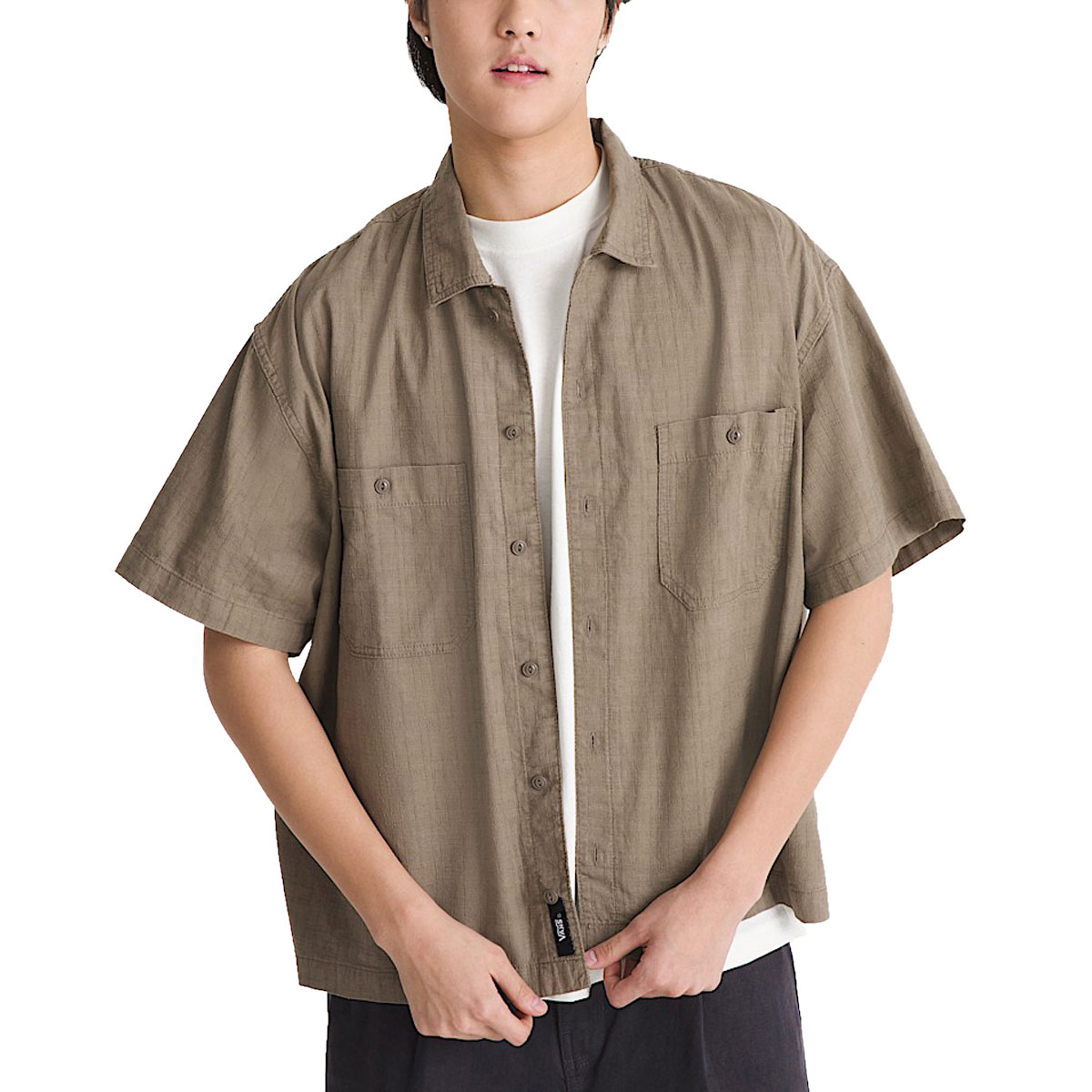 Vans Larkspur Textured Solid Shirt - Bungee Cord image 1