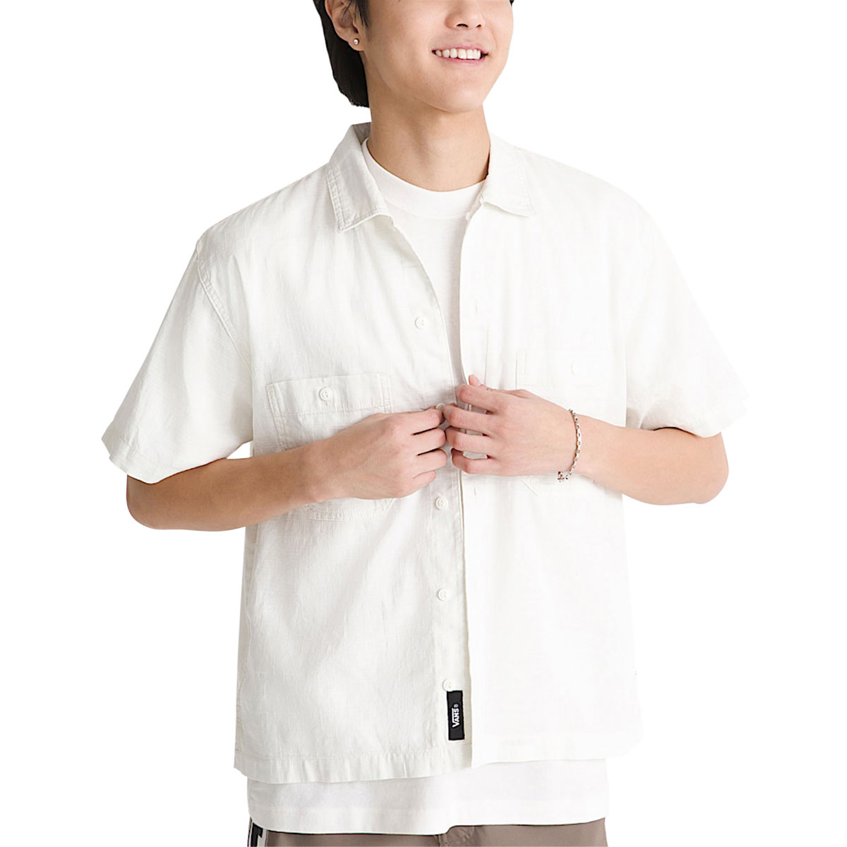 Vans Larkspur Textured Solid Shirt - Marshmallow image 1