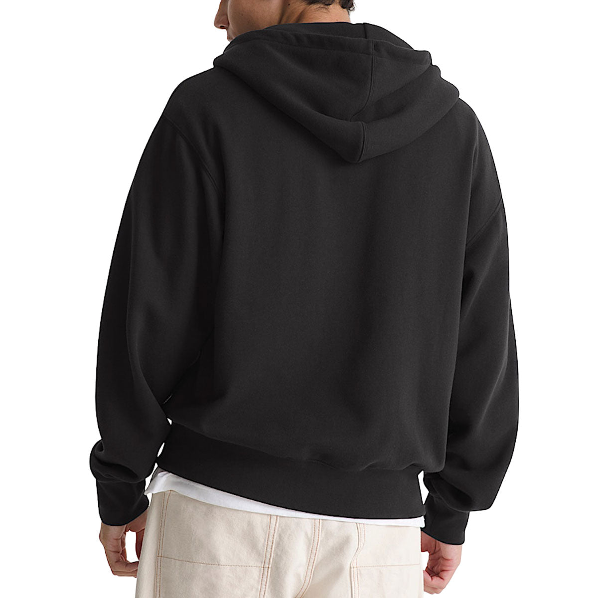 Vans Stretch Logo Full Zip Hoodie - Black/White image 4