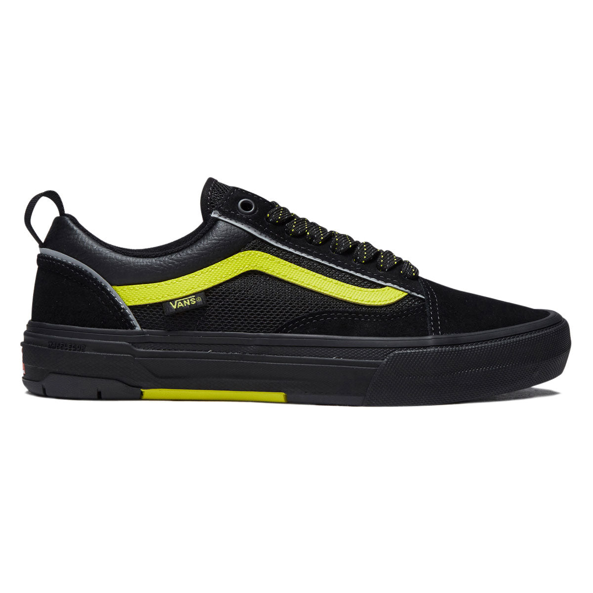 Vans Skate Old Skool Wafflecup Shoes - Reflective Black/Lime image 1