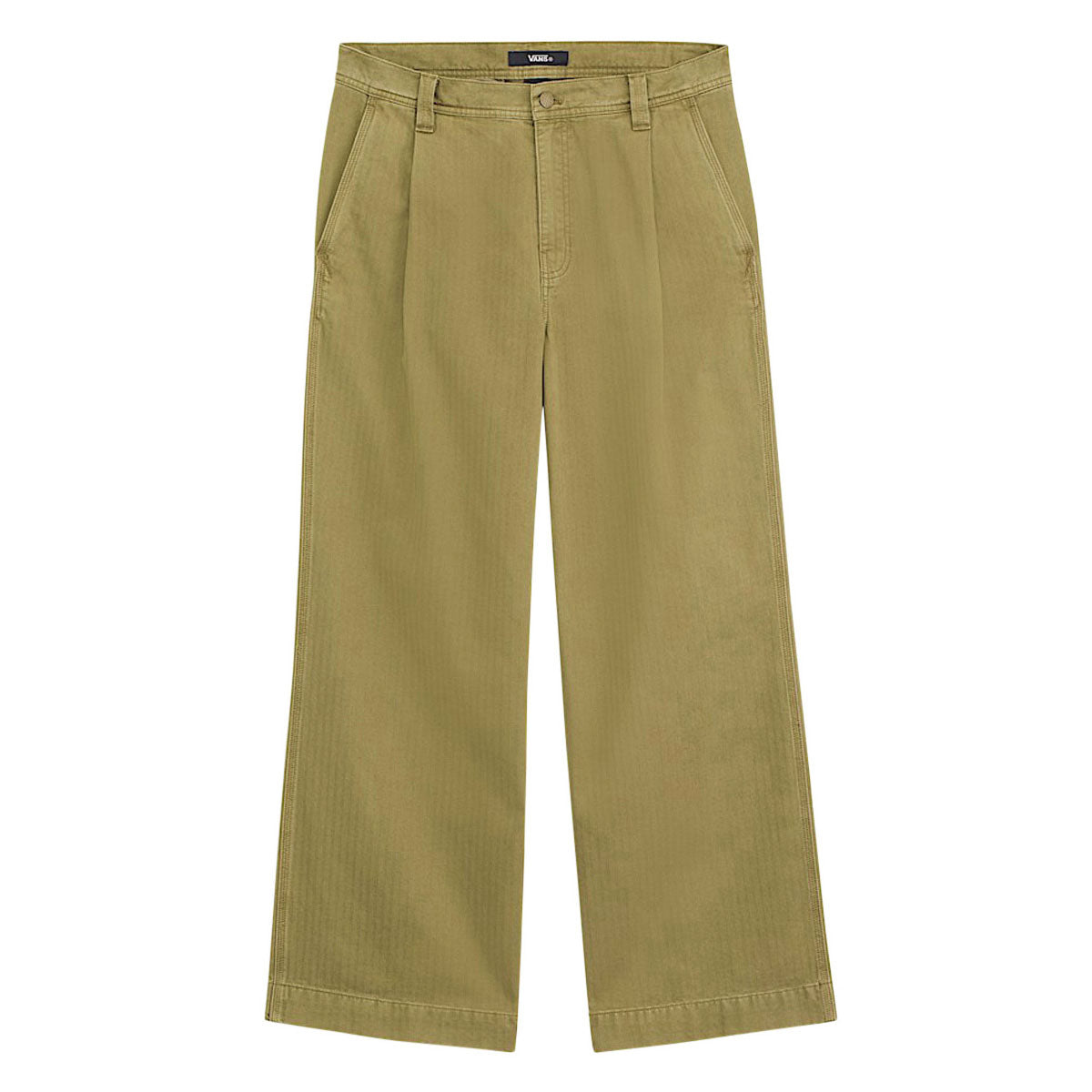 Vans Authentic Chino Loose Wide Leg Pants - Olive Brown image 1