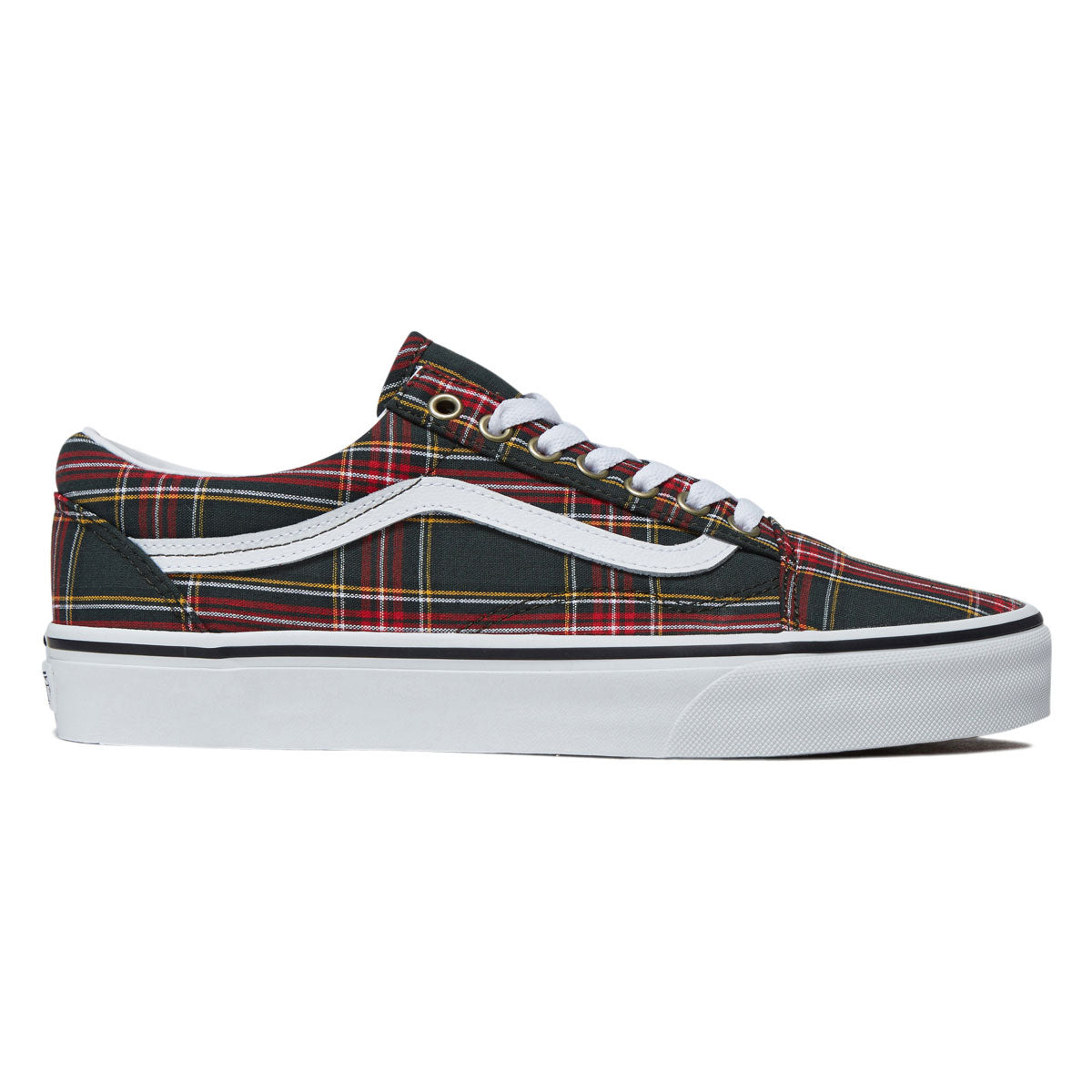Vans Old Skool Shoes - Tartan Oil Green image 1