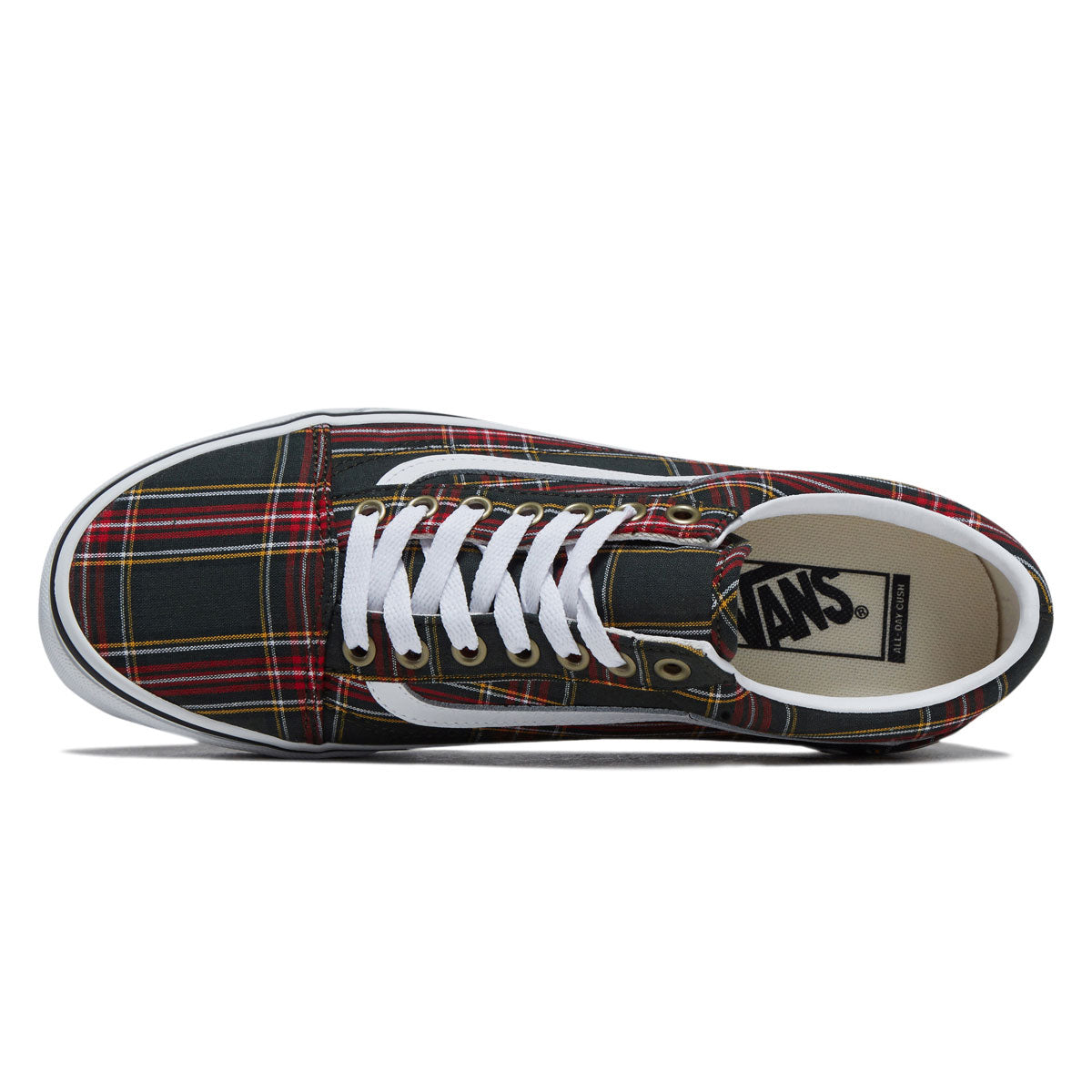 Vans Old Skool Shoes - Tartan Oil Green image 3