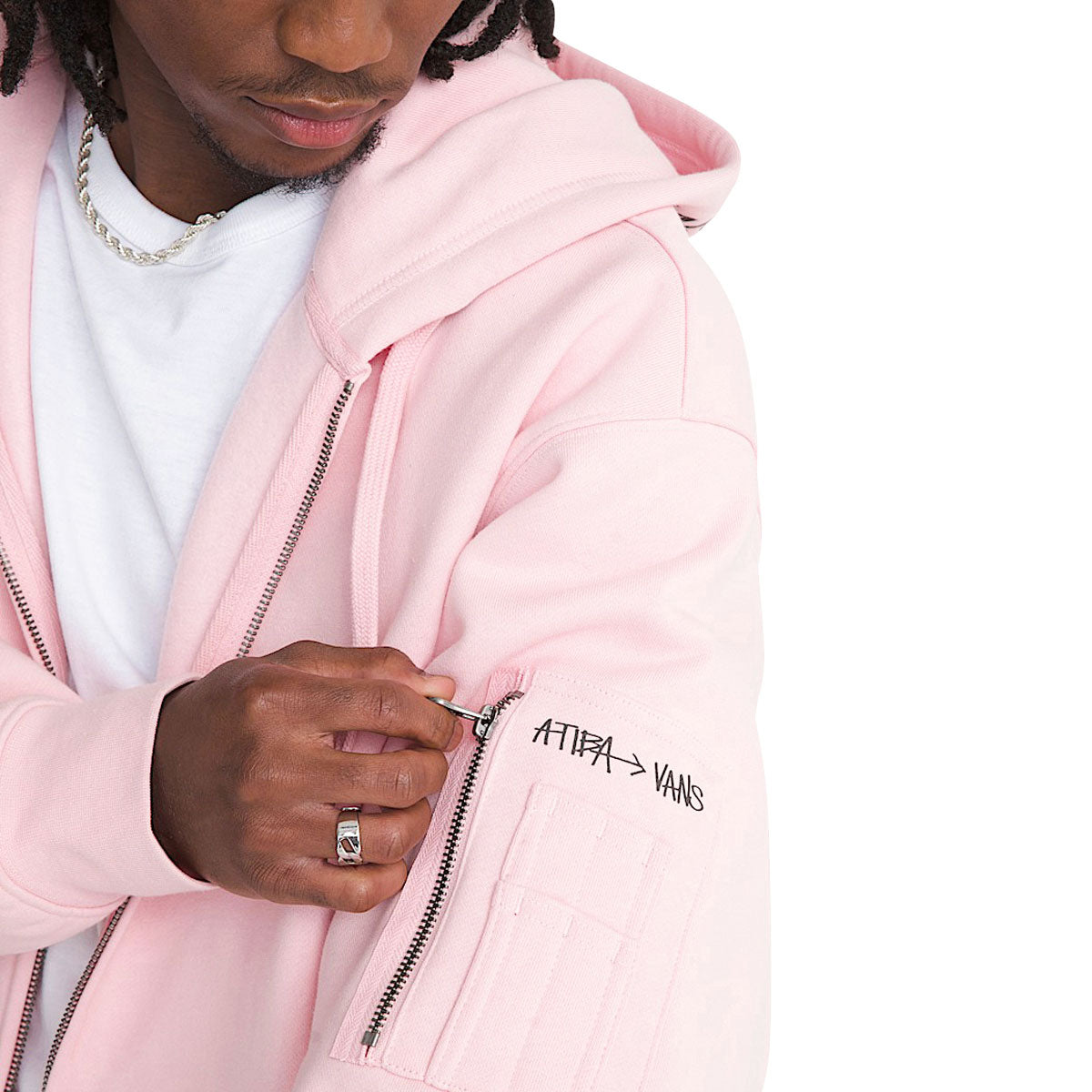 Vans x Atiba Cargo Hoodie - Coral Blush image 5
