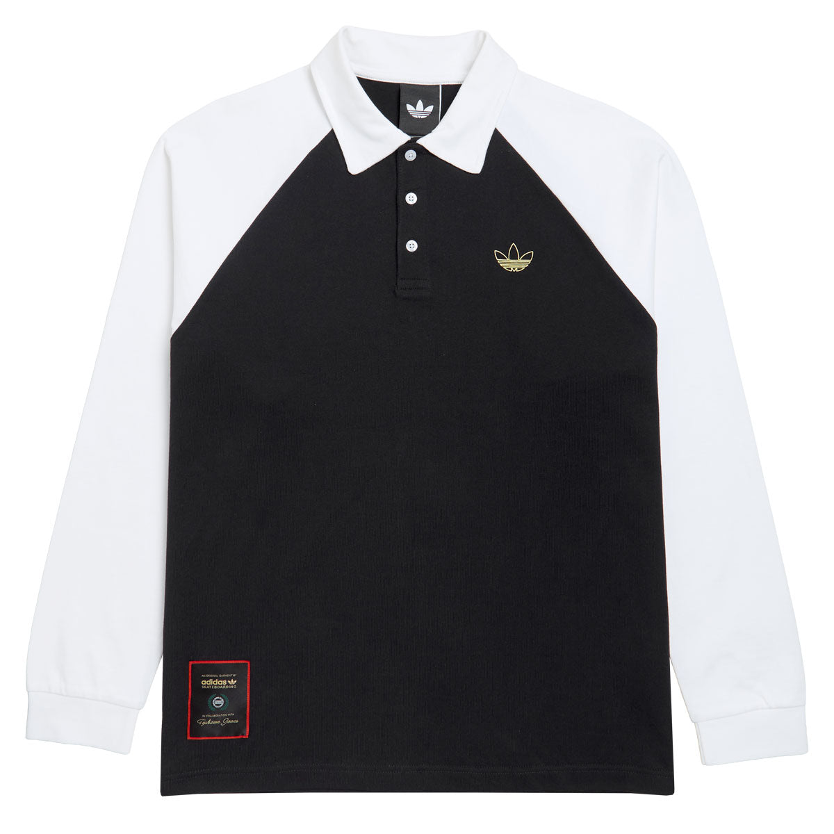 Adidas Tyshawn Rugby Shirt - Black/White image 1