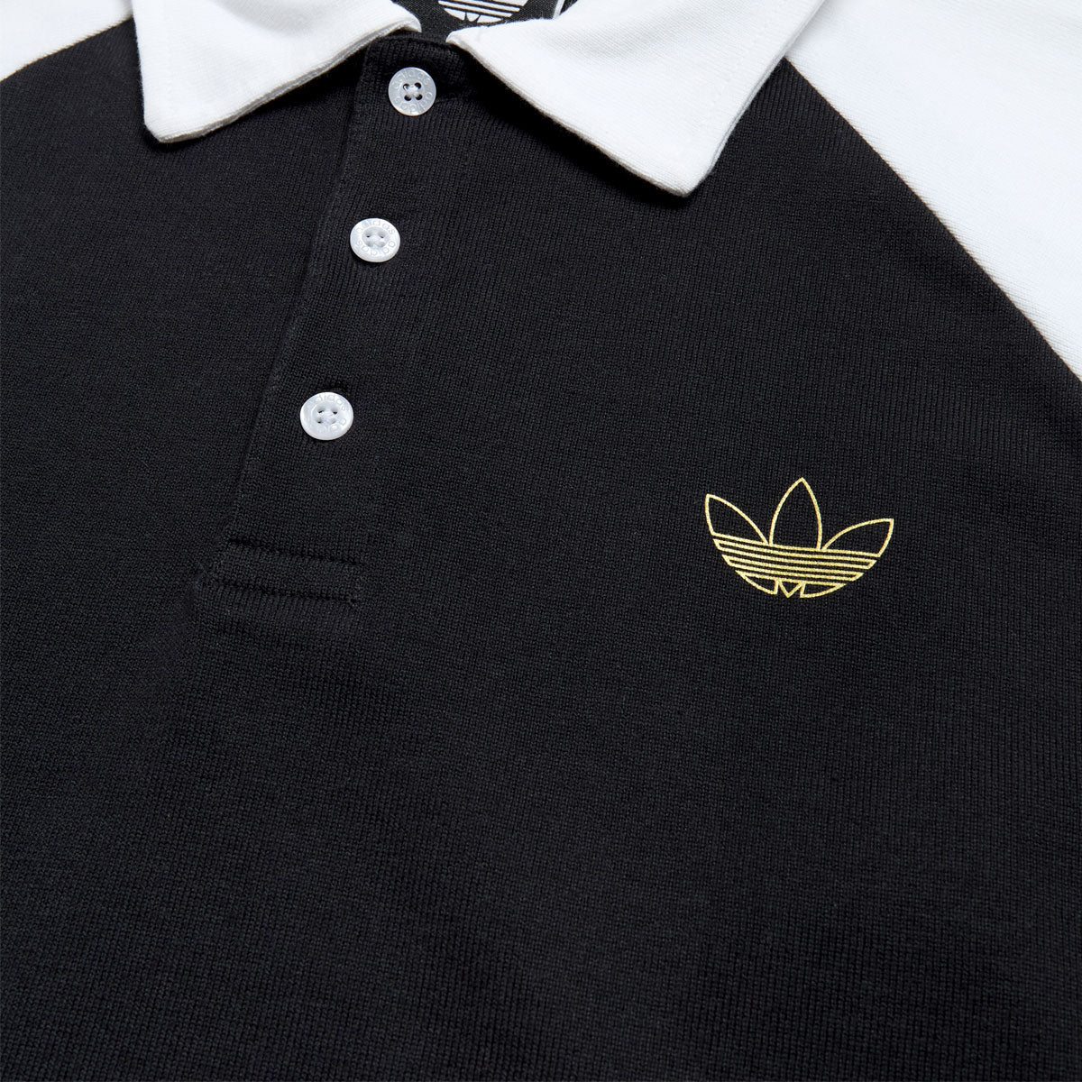 Adidas Tyshawn Rugby Shirt - Black/White image 2