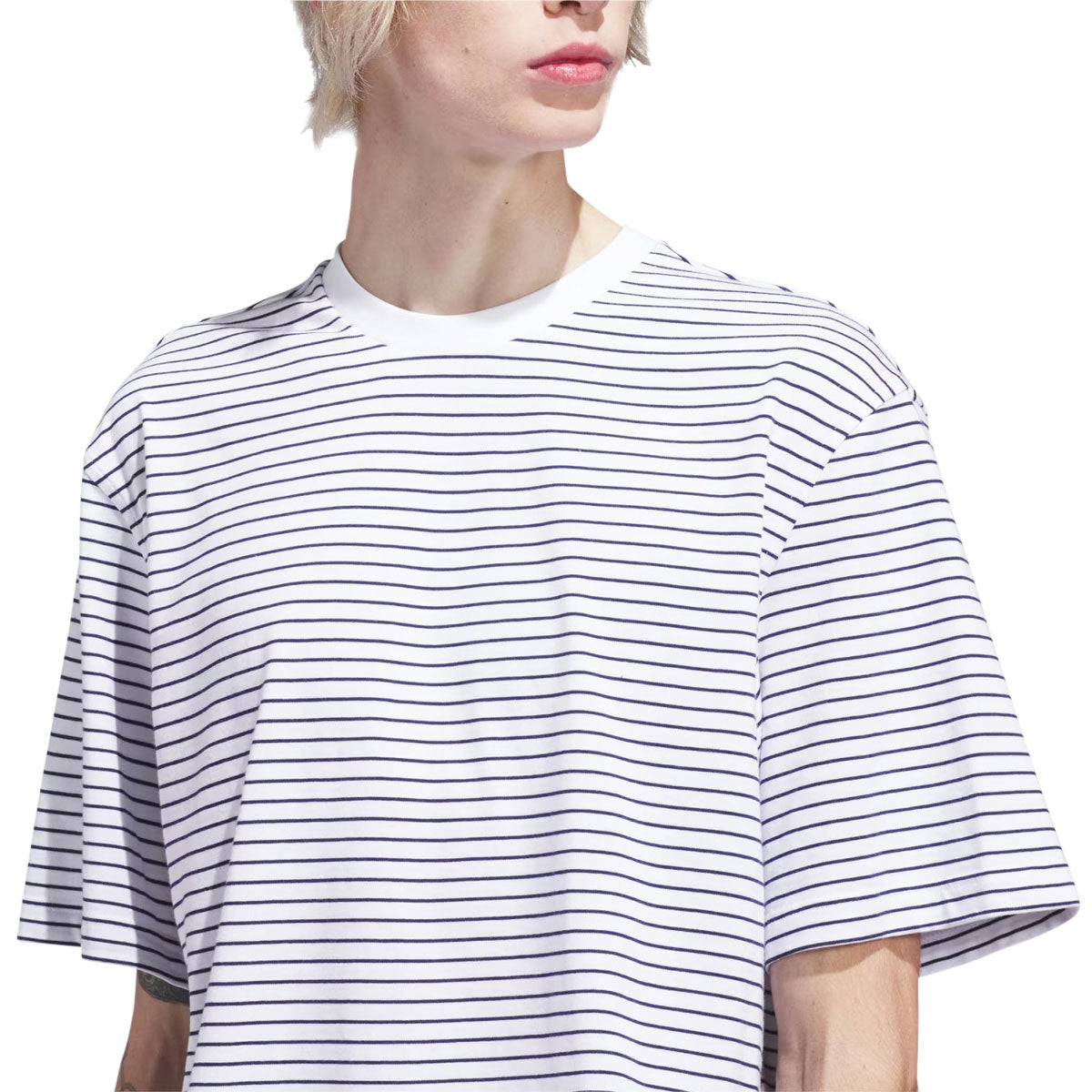 Adidas FS Stripe T-Shirt - White/Dark Blue image 3