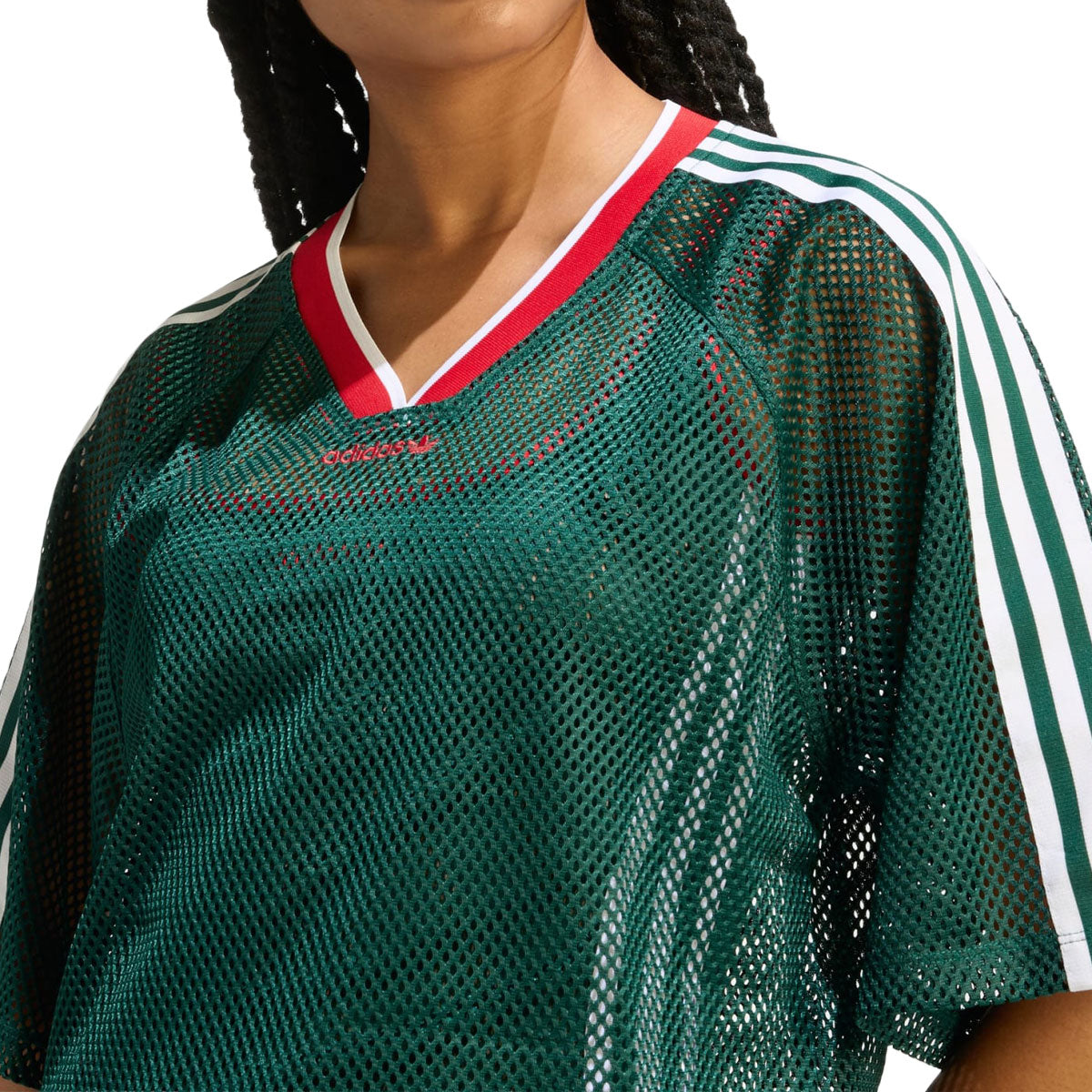 Adidas Womens Mesh Cropped T-Shirt - Collegiate Green image 4