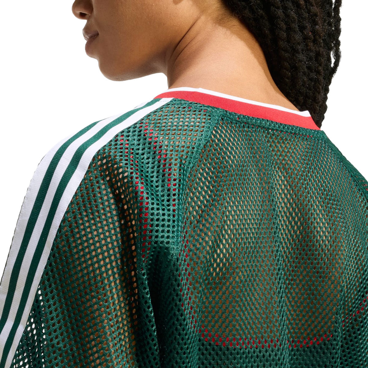 Adidas Womens Mesh Cropped T-Shirt - Collegiate Green image 5