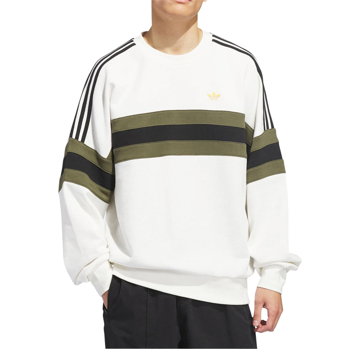 Adidas Skate OG Sweatshirt - Core White/Olive Strata/Black image 1