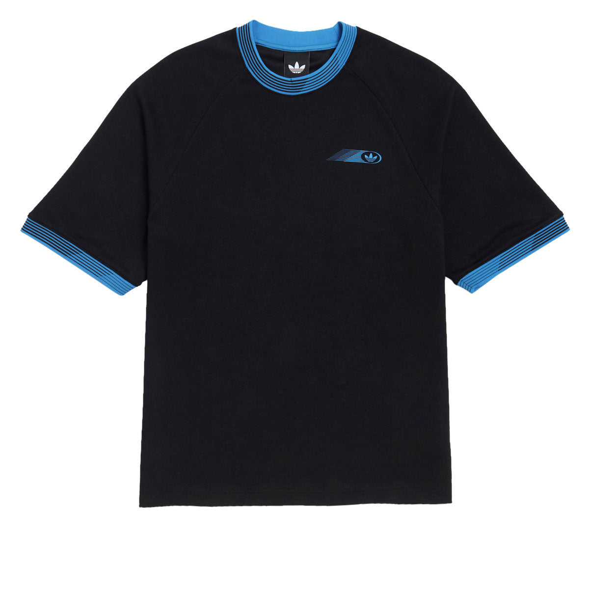 Adidas Skate Form T-Shirt - Black/Lucid Ray Blue image 1