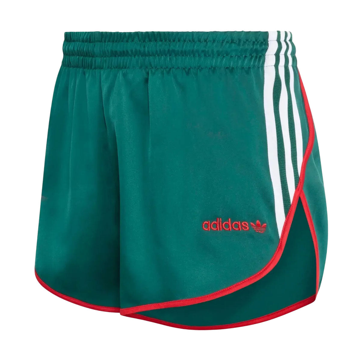 Adidas Womens Satin Shorts - Collegiate Green image 3