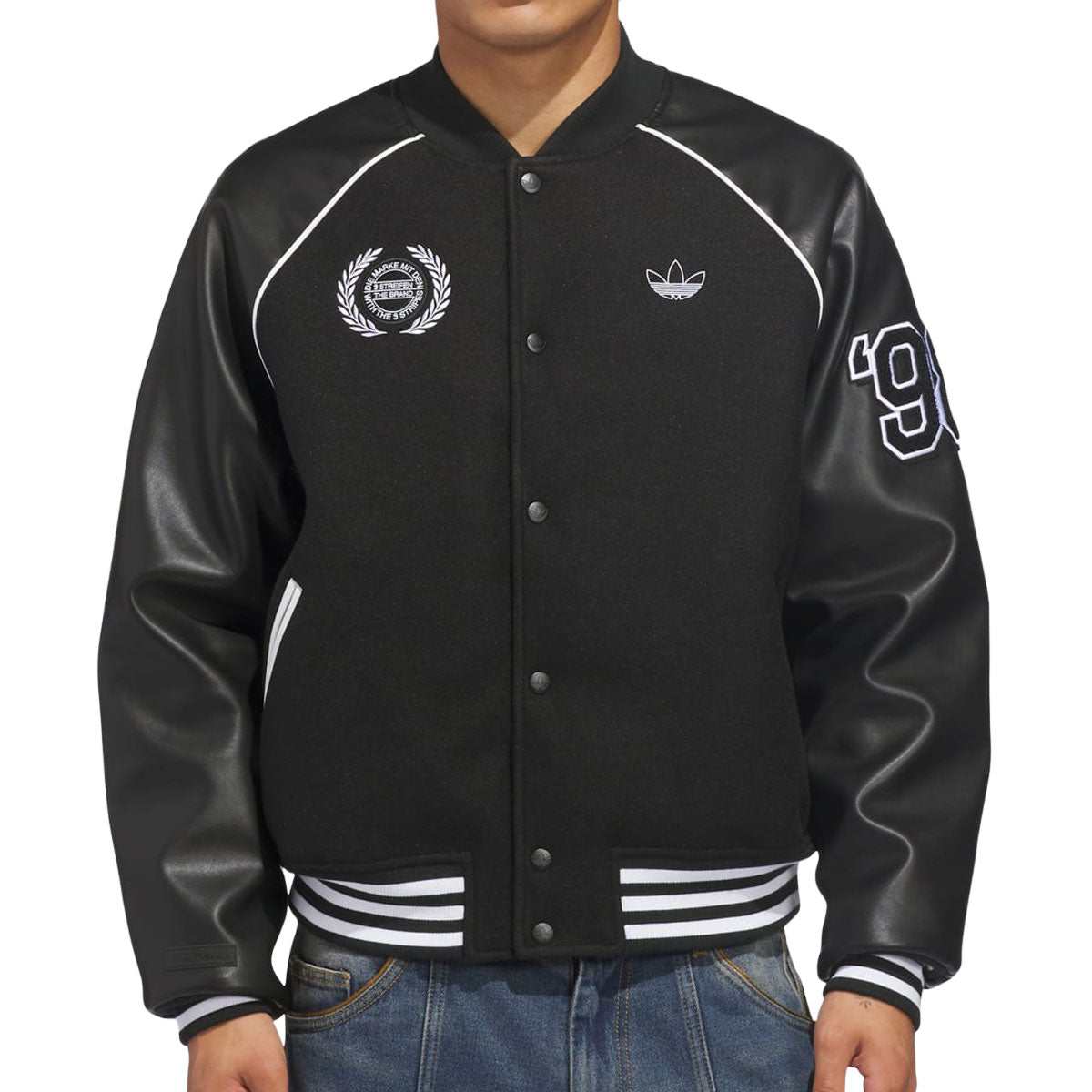 Adidas Tyshawn Letterman Jacket - Black/White image 1