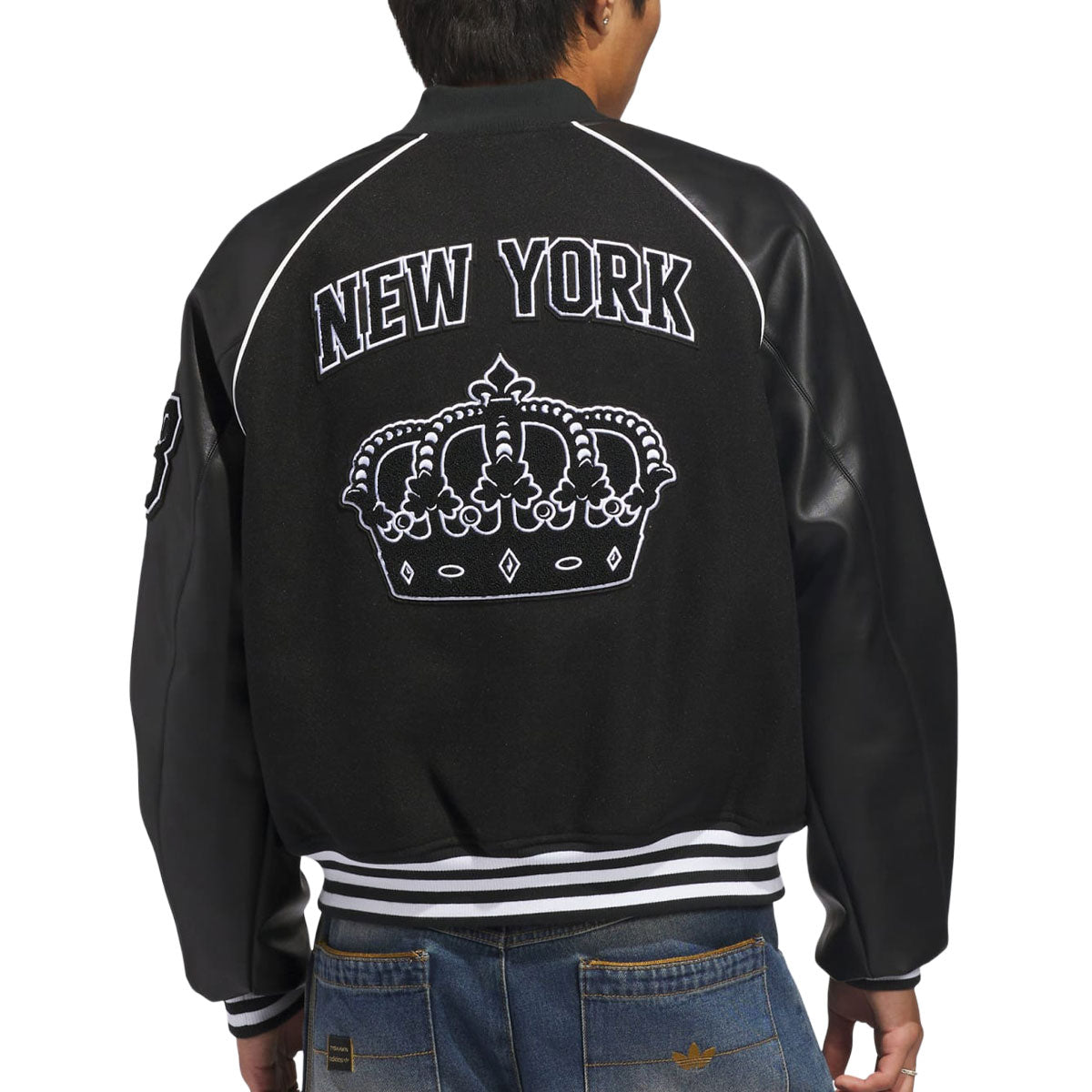 Adidas Tyshawn Letterman Jacket - Black/White image 2