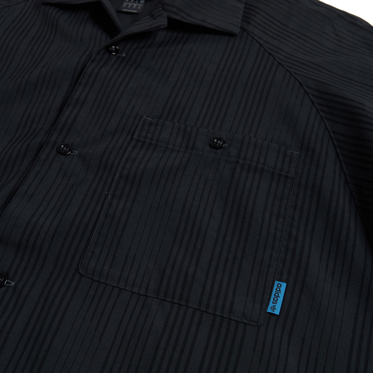 Adidas Skate Lines Button Up Shirt - Carbon/Black/Lucid Ray Blue image 3