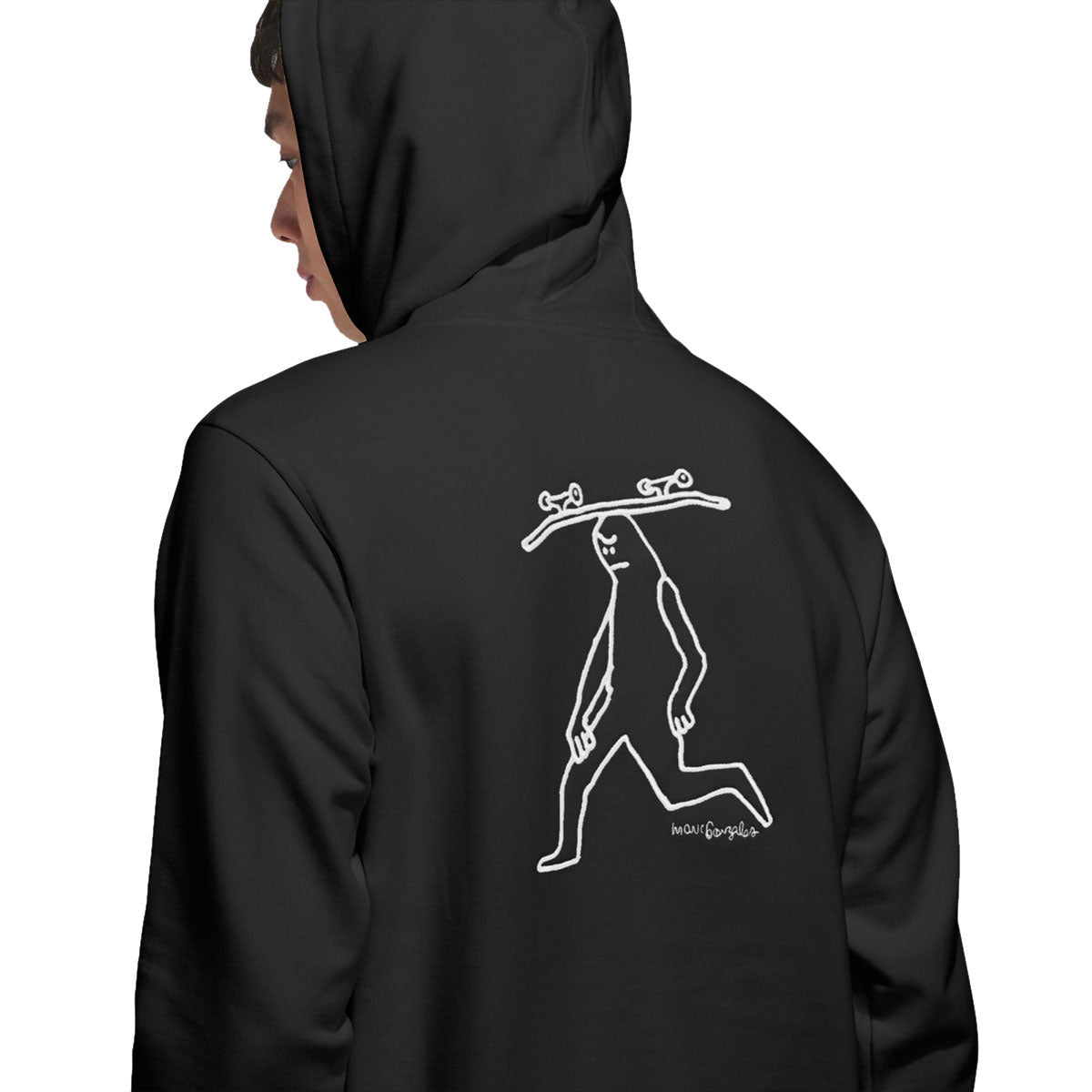 Adidas Gonz Head Hoodie - Black/Aurora Ivy image 3