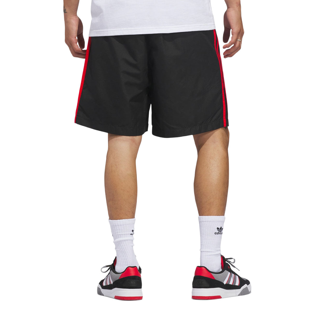 Adidas Skate Water Shorts - Black/White/Red image 4