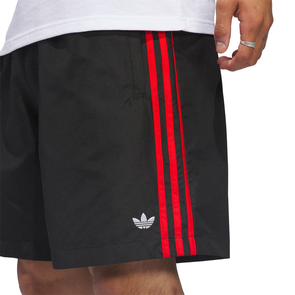 Adidas Skate Water Shorts - Black/White/Red image 5