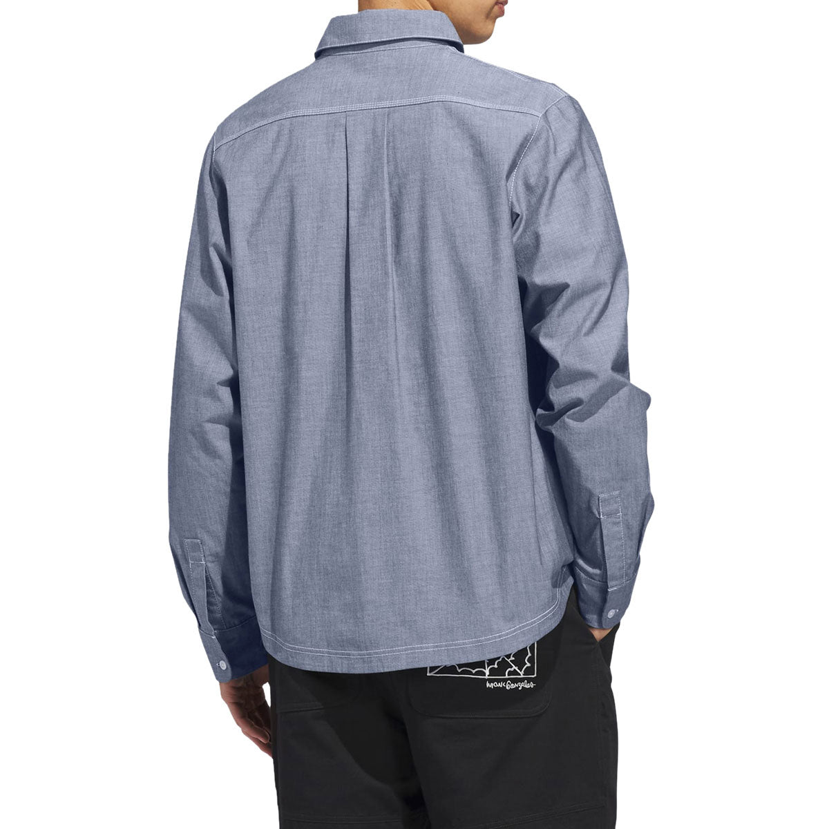 Adidas Gonz Long Sleeve Shirt - Aurora Ivy/White image 2