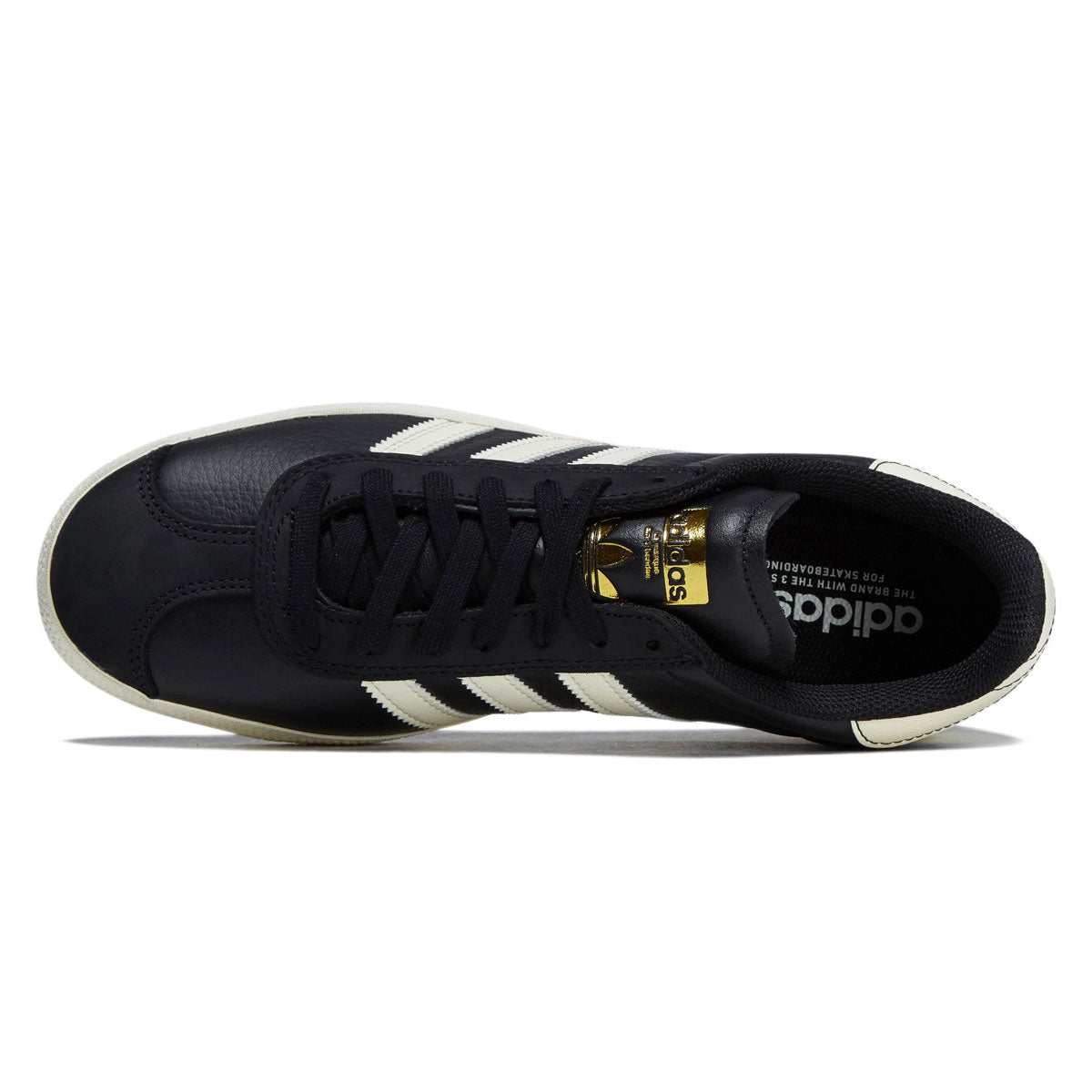 Adidas Gazelle ADV Shoes - Core Black/Cream White/Gold Metallic image 3