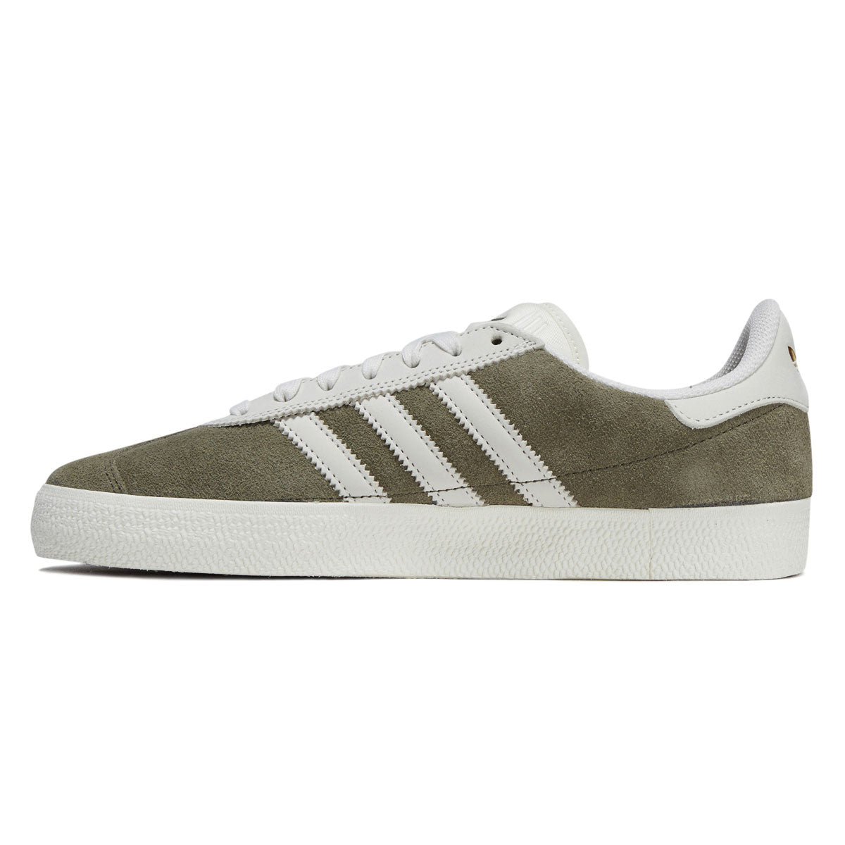 Adidas Gazelle ADV Shoes - Olive Strata/Chalk White/Gold Metallic image 2