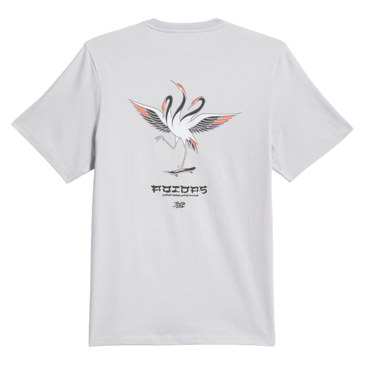 Adidas TOS Crane T-Shirt - Light Solid Grey/Black image 1