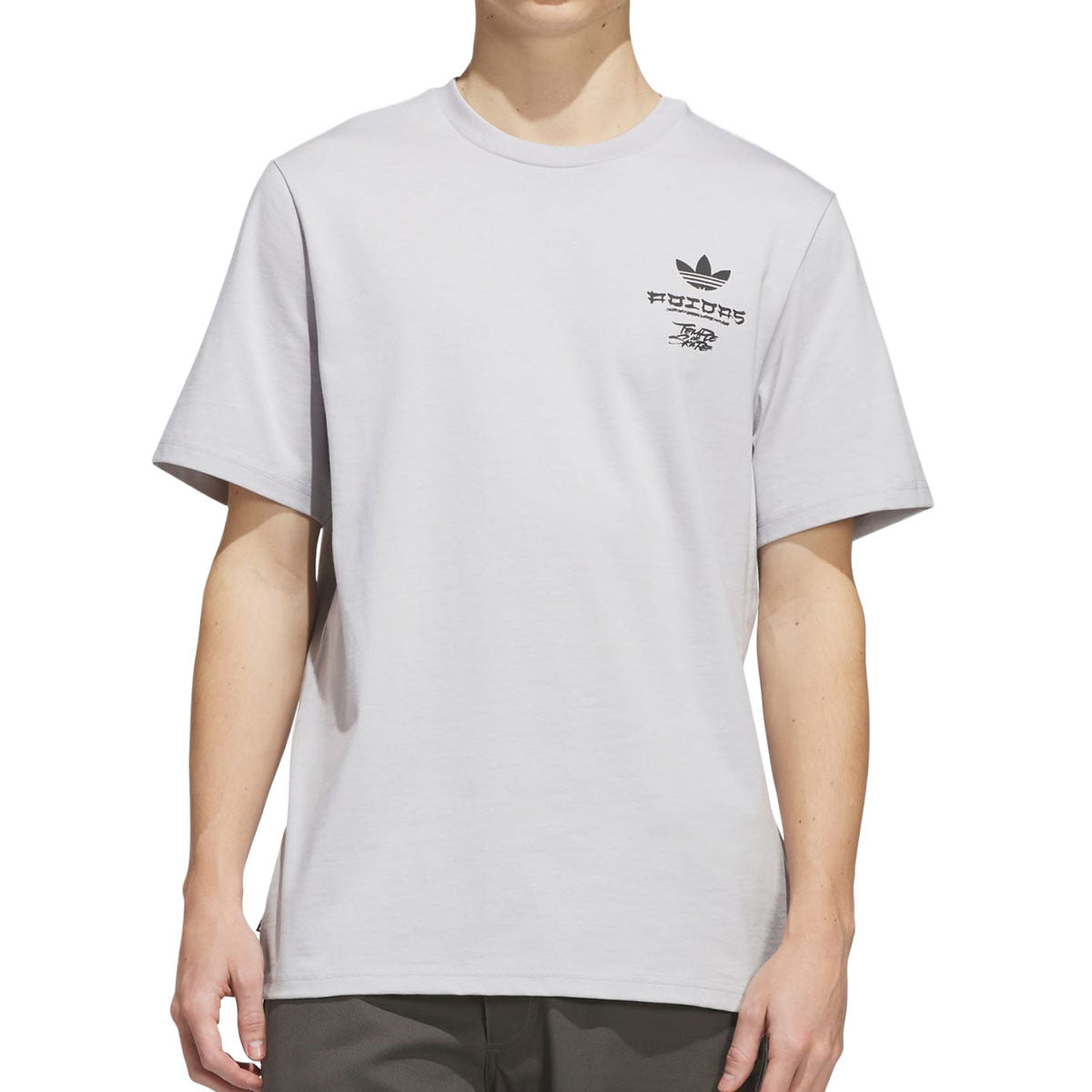 Adidas TOS Crane T-Shirt - Light Solid Grey/Black image 3
