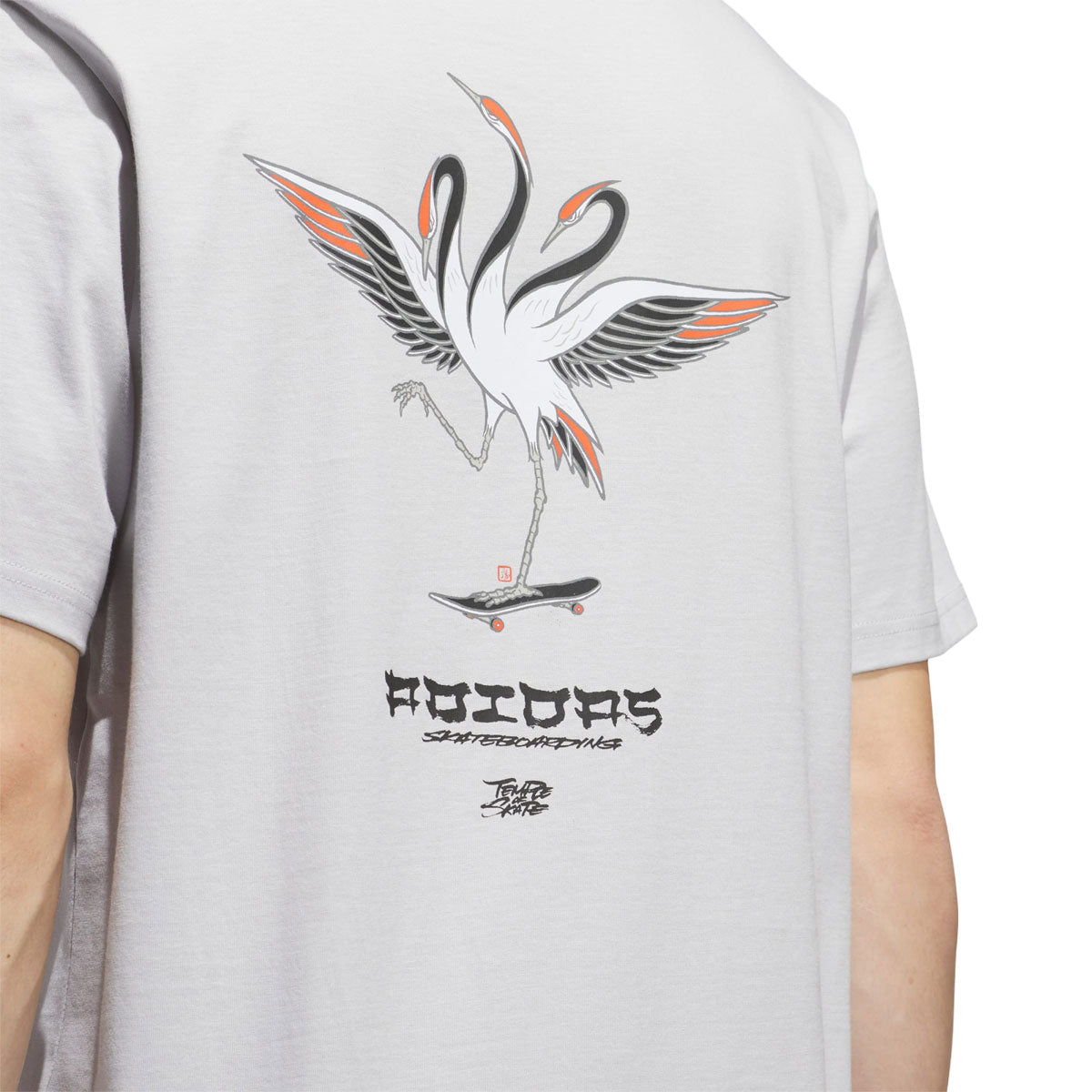 Adidas TOS Crane T-Shirt - Light Solid Grey/Black image 5