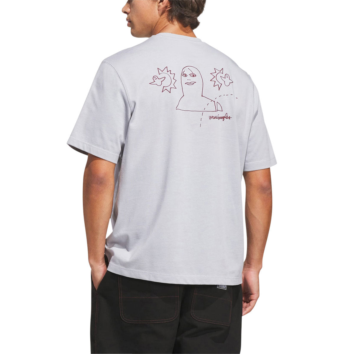 Adidas Gonz Na T-Shirt - Halo Silver/Shadow Red image 4