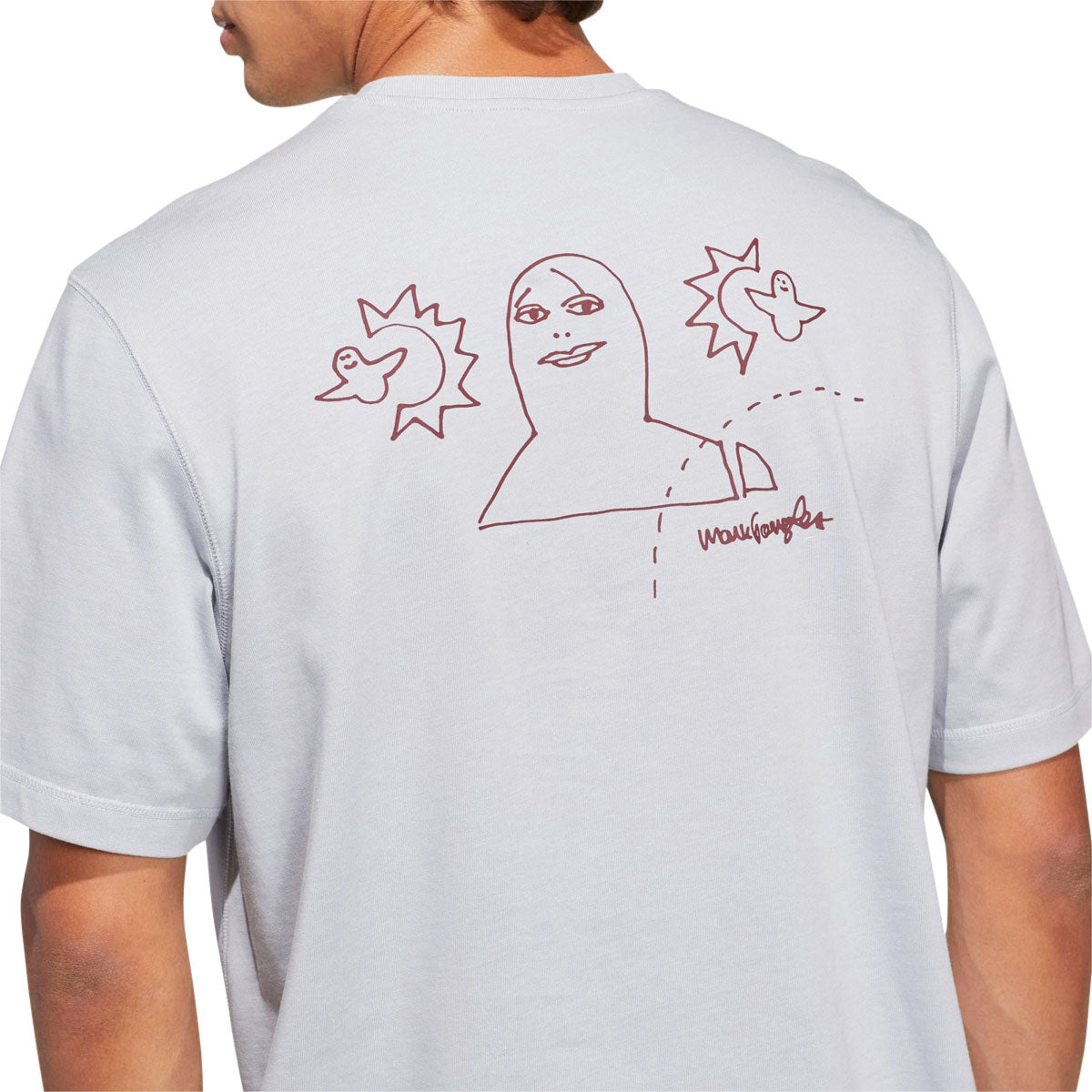 Adidas Gonz Na T-Shirt - Halo Silver/Shadow Red image 5