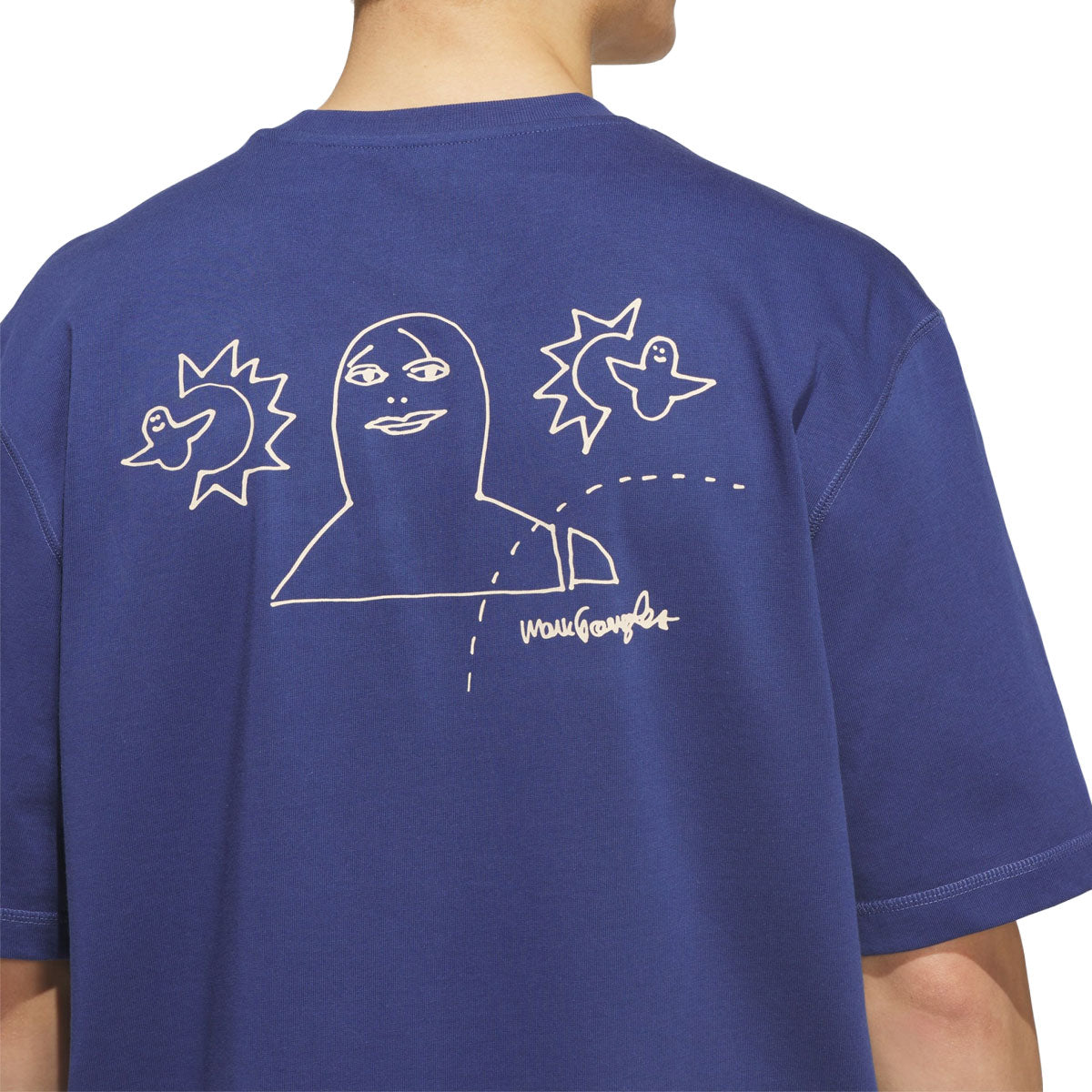 Adidas Gonz Na T-Shirt - Muted Purple/Acid Orange image 5