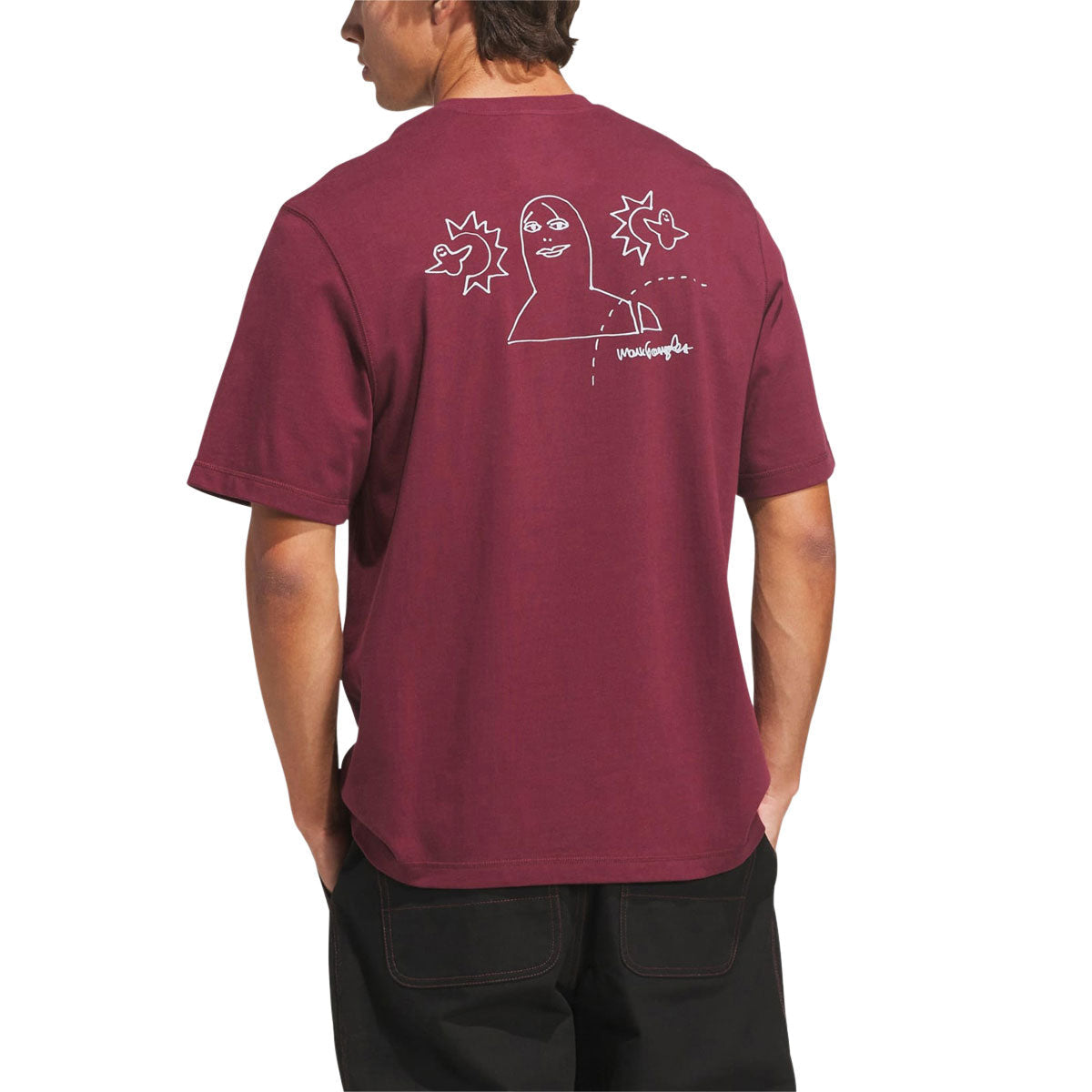 Adidas Gonz Na T-Shirt - Shadow Red/Halo Silver image 4