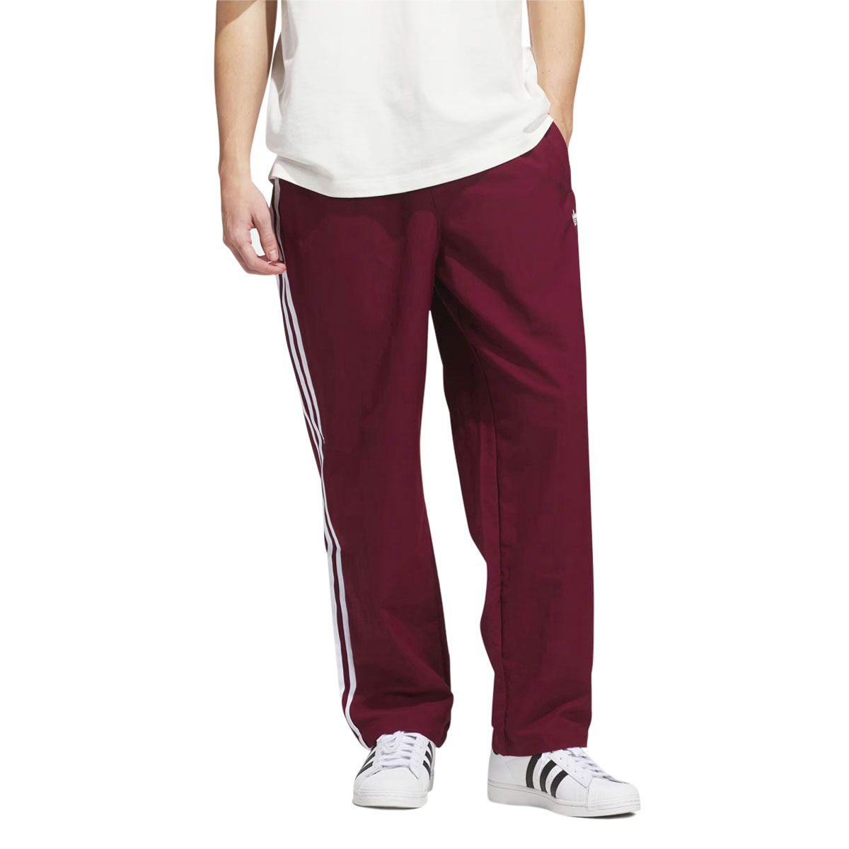 Adidas Superfire Track Pants - Shadow Red/White image 1