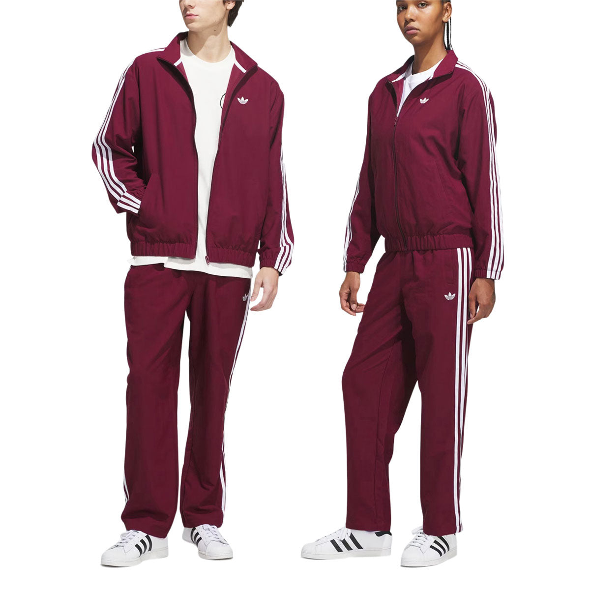 Adidas Superfire Track Pants - Shadow Red/White image 4
