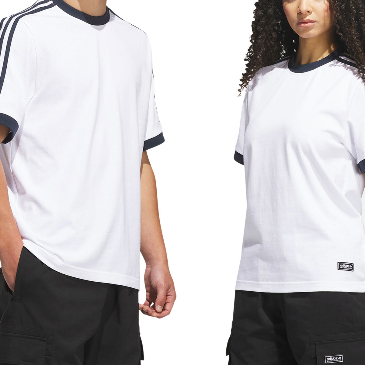 Adidas FSBS Ringer T-Shirt - White/Aurora Ink image 4