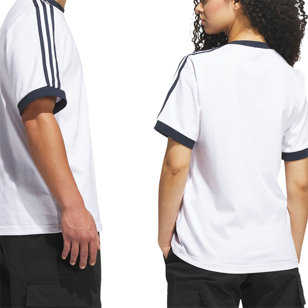 Adidas FSBS Ringer T-Shirt - White/Aurora Ink image 5