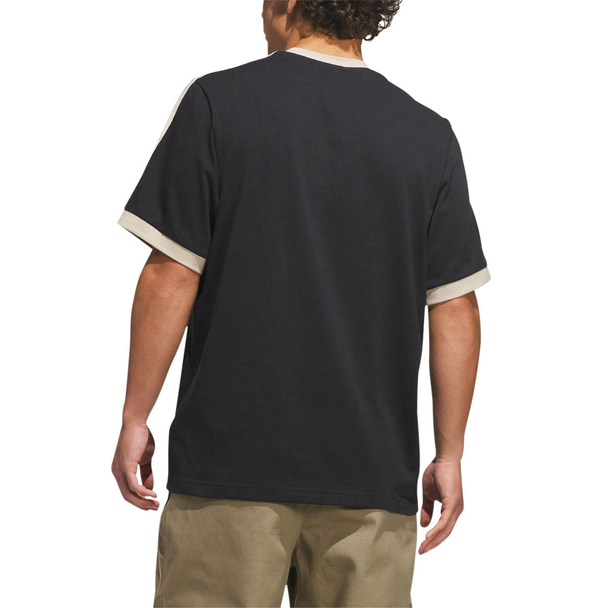 Adidas FSBS Ringer T-Shirt - Black/Khaki image 3