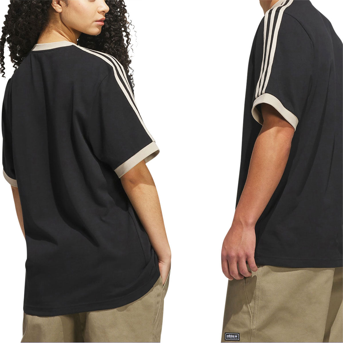 Adidas FSBS Ringer T-Shirt - Black/Khaki image 5
