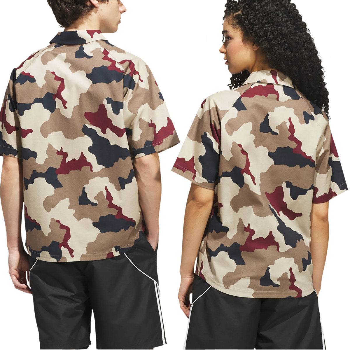 Adidas FS+ Shirt - Khaki Heather/Khaki/Aurora Ink/Shadow Red image 5
