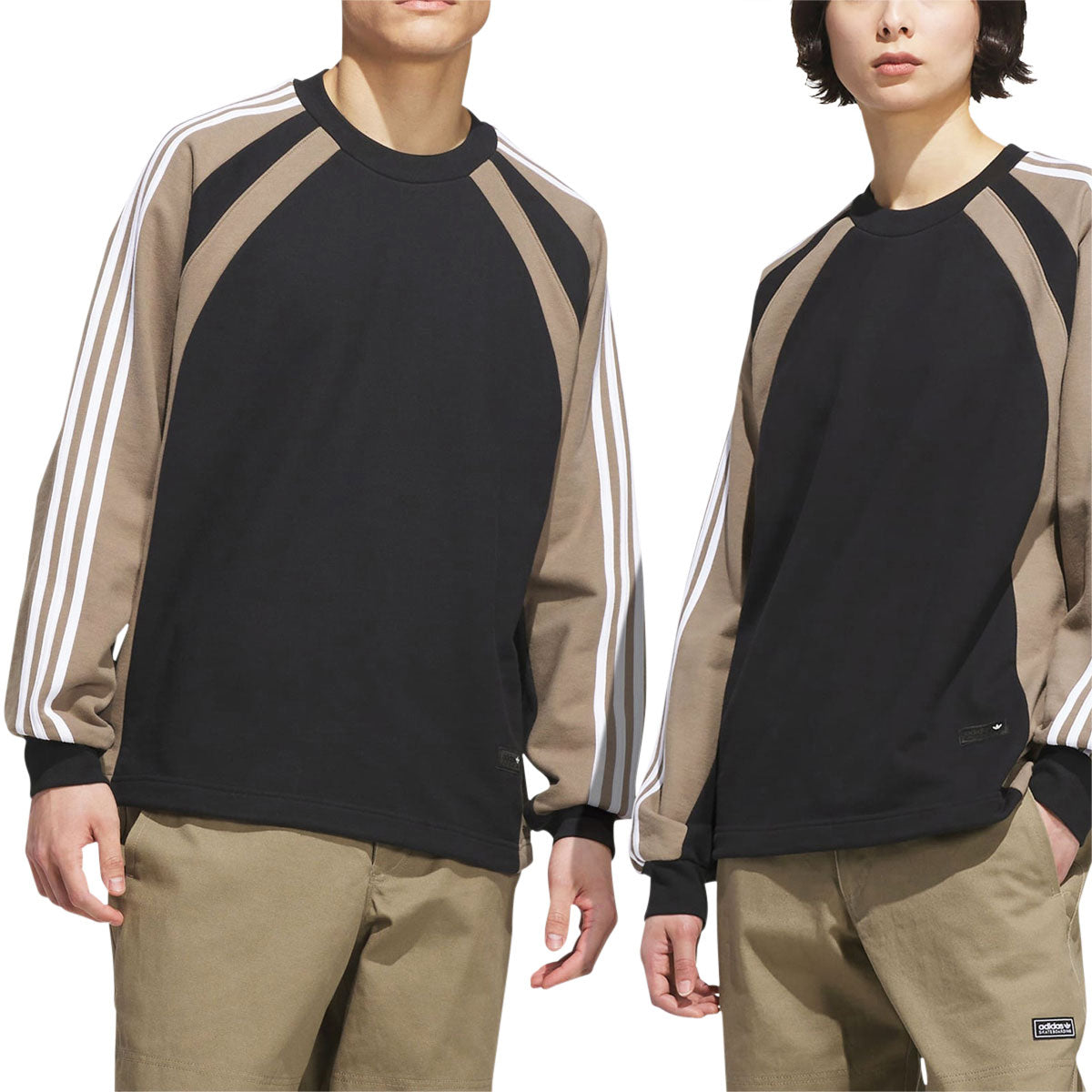 Adidas FS+ Crewneck Sweatshirt - Black/Khaki image 4