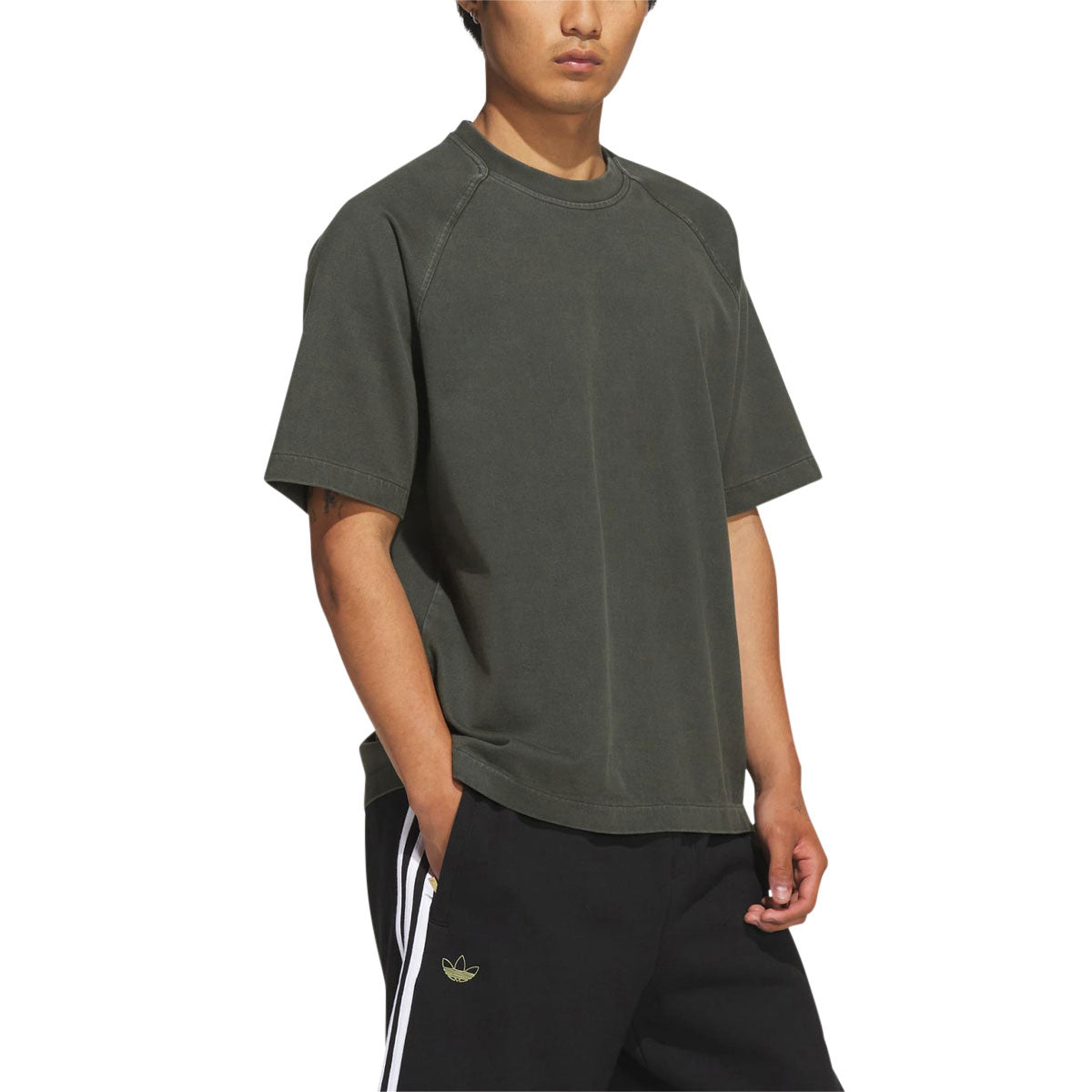 Adidas Tyshawn Washed T-Shirt - Utility Grey image 2