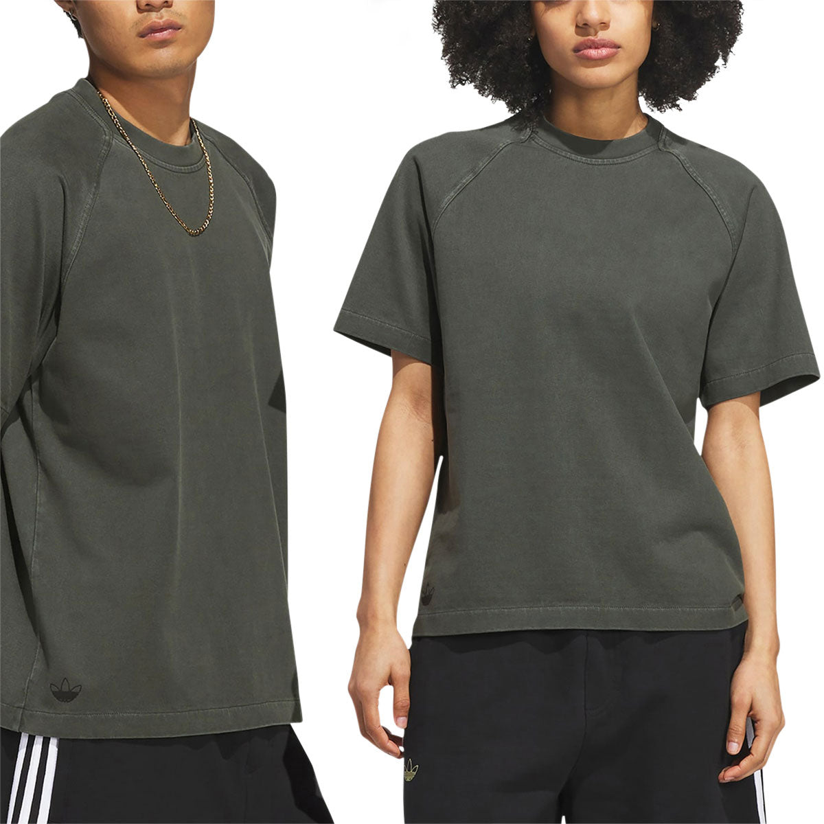Adidas Tyshawn Washed T-Shirt - Utility Grey image 5