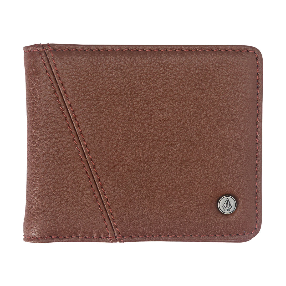 Volcom Pay-a-pal Leather Bifold Wallet - Brown image 1