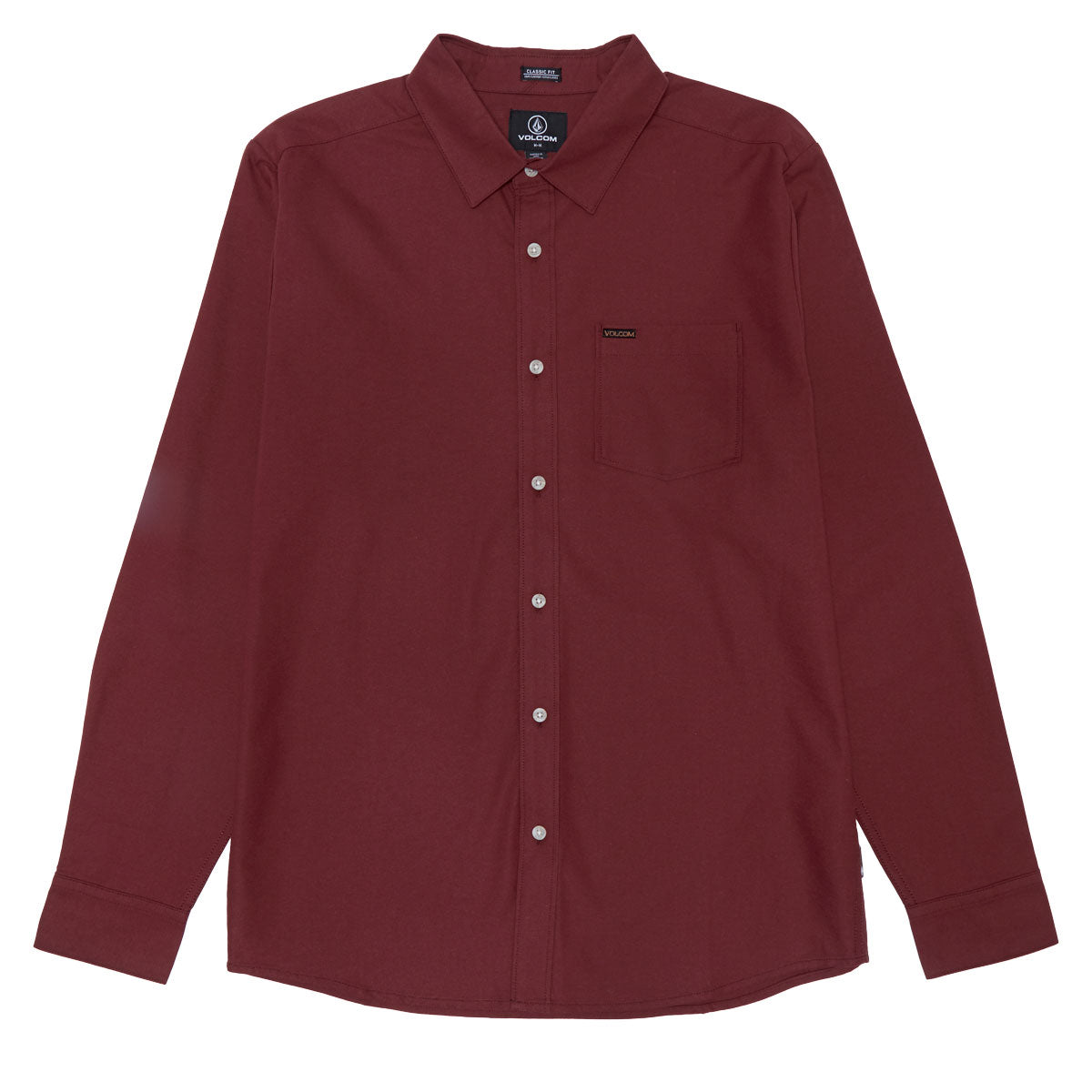 Volcom Veeco Oxford Long Sleeve Shirt - Merlot image 1