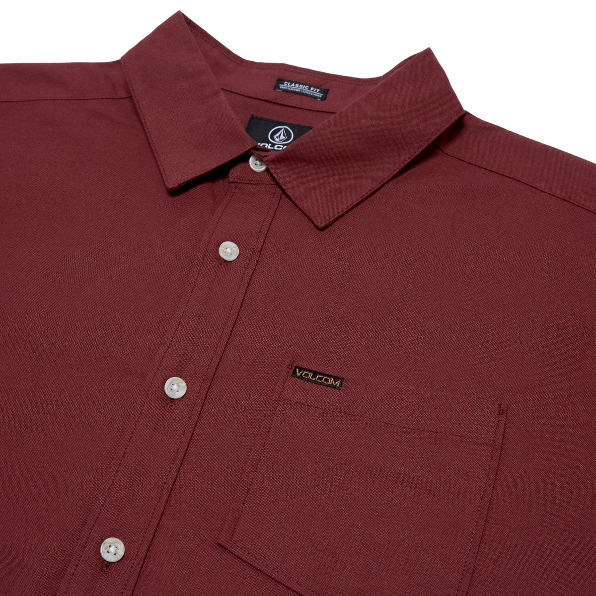 Volcom Veeco Oxford Long Sleeve Shirt - Merlot image 3