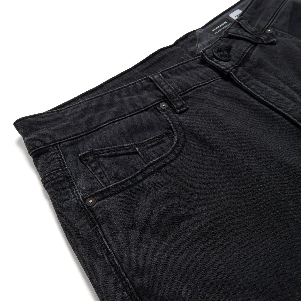 Volcom Fivedown Denim Jeans - Fade To Black image 3