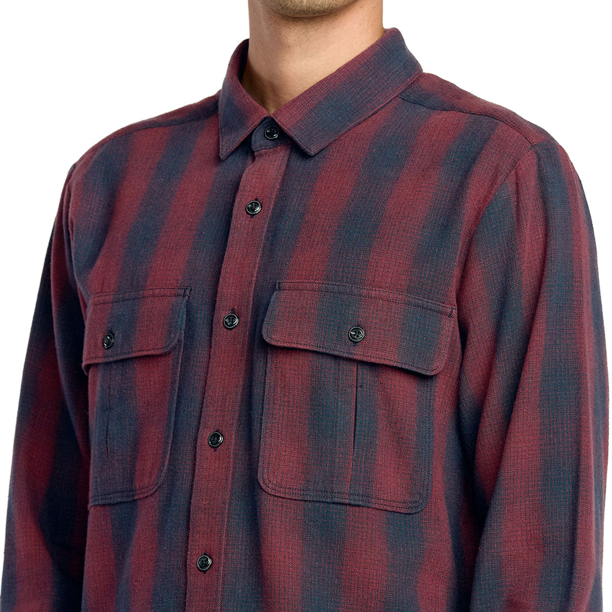 Volcom Shadowstone Long Sleeve Flannel Shirt - Navy image 4