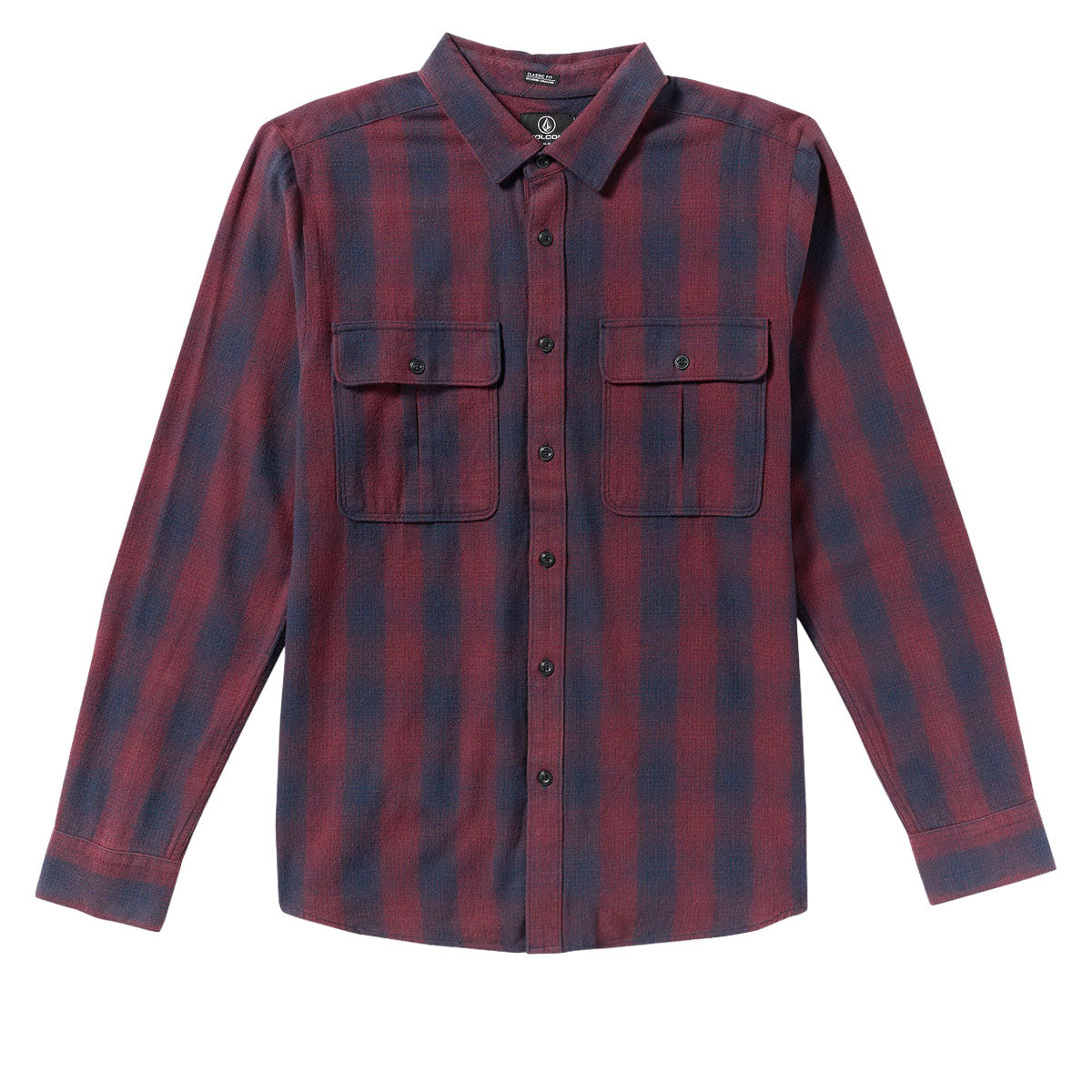 Volcom Shadowstone Long Sleeve Flannel Shirt - Navy image 5